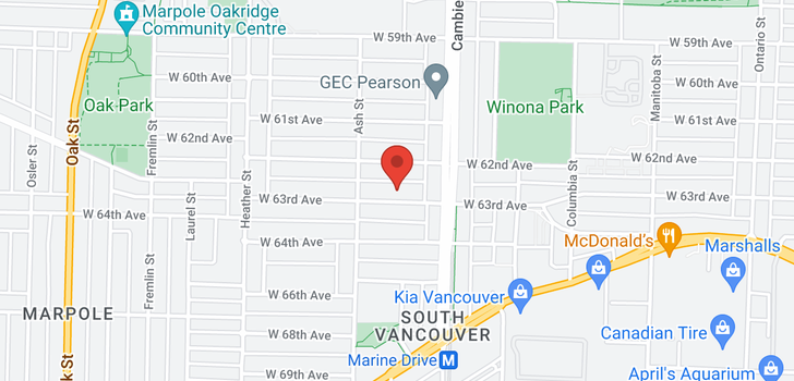 map of 545 W 63RD AVENUE
